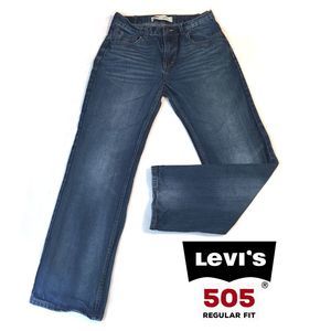 Levi's 505 Regular 100% Cotton Womens Jeans 18 Reg